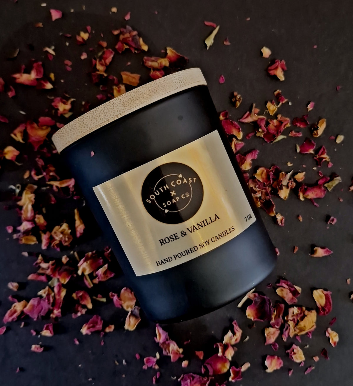 ROSE & VANILLA SOY CANDLE
